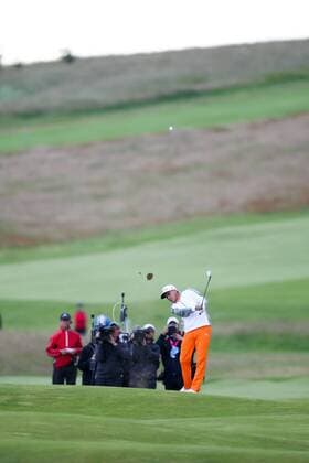 12.07.2015. Gullane, Scotland. Aberdeen Asset Management Scottish Scottish Open Final Round. Rickie Fowler (USA) approach shot to the 18th. xGordonxBellx  ActionPlus11640196