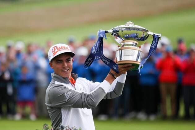 12.07.2015. Gullane, Scotland. Aberdeen Asset Management Scottish Scottish Open Final Round. Rickie Fowler (USA) with the trophy. xGordonxBellx  ActionPlus11640205