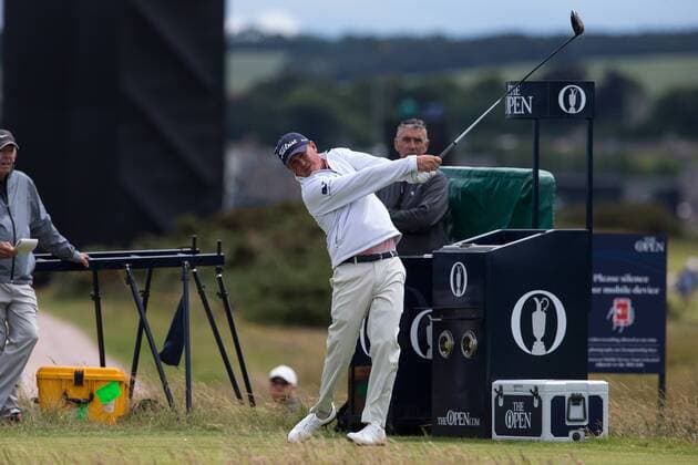12.07.2015 The Old Course, St Andrews, Fife, Scotland Jason Dufner on the 6th tee during practise round for the 144th Open Golf Championship. xDavidxBlunsdenx  ActionPlus11640402