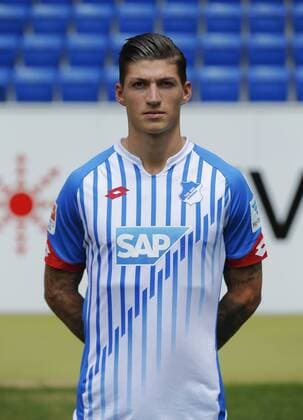 Steven Zuber . Fototermin TSG 1899 Hoffenheim 2015-2016 . Sinsheim, GER, 14.07.2014 , Fussball 1. Bundesliga 2015 2016.