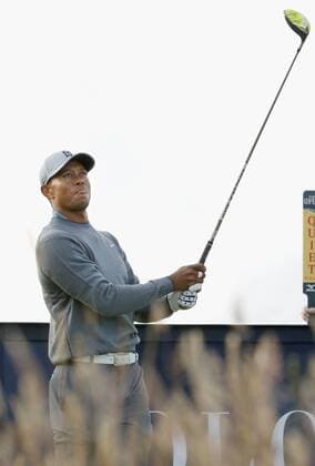 Woods plays British Open practice round Tiger Woods hits a shot during a practice round at the Old Course of St. Andrews in Scotland on July 14, 2015. The British Open will get under way on July 16. 