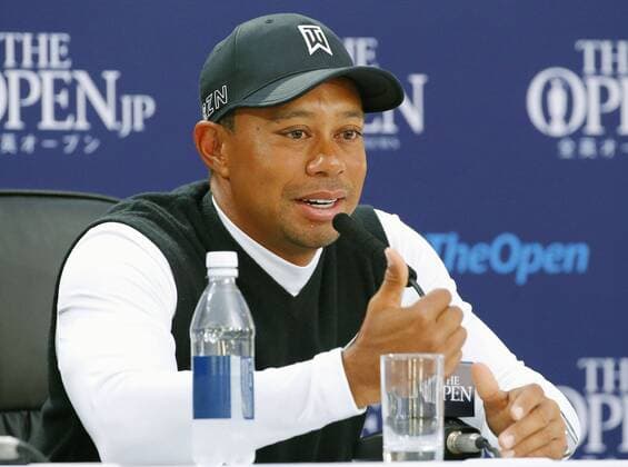 Woods attends British Open press conference PK Pressekonferenz Tiger Woods speaks at a press conference at the Old Course of St. Andrews in Scotland on July 14, 2015. The British Open will get under way on July 16. 