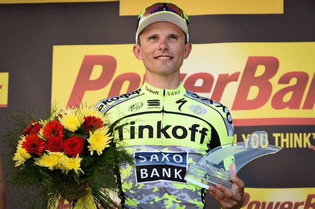 - CAUTERETS, FRANCE: Polish Rafal Majka of Tinkoff-Saxo celebrates on the podium after winning stage 11 of the 2015 edition of the Tour de France cycling race, 188 km from Pau to Vallee de Saint-Savin, Cauterets, France, Wednesday 15 July 2015. This year s Tour de France is taking place from 4 to 26 July. DAVIDxSTOCKMAN  x04664734x