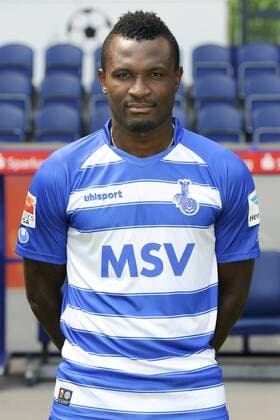 Fussball, 2. Bundesliga, Deutschland, Herren, Porträttermin Saison 2015 2016, MSV Duisburg: Kingsley Onuegbu (MSV). Einzelbild, Portrait, Porträt.