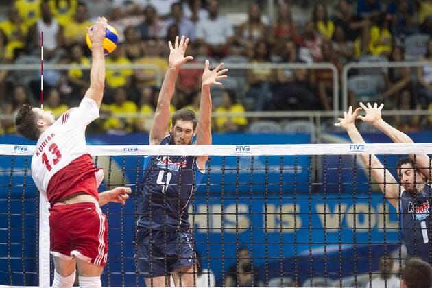 Volei Polonia x Italia RIO DE JANEIRO, Brazil - 07 16 2015: VOLEI POLAND X ITALY - Kubiak and Vettori for Poland x Italia by the end of the World Volleyball League in Maracan?zinho. This game is part of the Rio2016 Olympic test event in Rio de Janeiro (Photo: Celso Pupo FotoArena)  CelsoxPupo