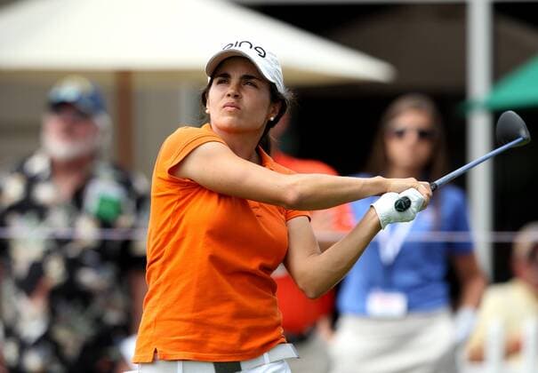 July 16, 2015 - Sylvania, Ohio, USA - Maria Hernandez of Spain follows her tee shot from the first hole during the first round of the Marathon LPGA Golf Damen Classic golf tournament at Highland Meadows Golf Club in Sylvania, Ohio USA, on Thursday, July 16, 2015. Marathon Classic  - ZUMAn230