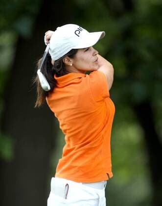 July 16, 2015 - Sylvania, Ohio, USA - Maria Hernandez of Spain follows her tee shot from the second hole during the first round of the Marathon LPGA Golf Damen Classic golf tournament at Highland Meadows Golf Club in Sylvania, Ohio USA, on Thursday, July 16, 2015. Marathon Classic  - ZUMAn230