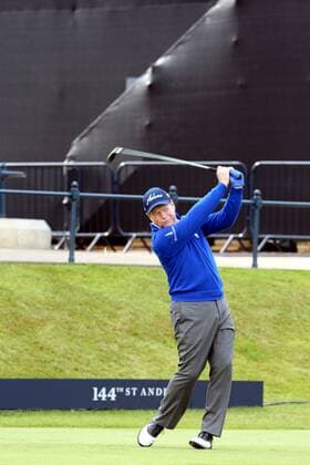 Tom Watson (JPN), JULY 16, 2015 Tom Watson of the United States tees off on the 1st hole during the first round of the 144th British Open Championship at the Old Course, St Andrews in Fife, Scotland. NoxThirdxPartyxSales  (waha018026)