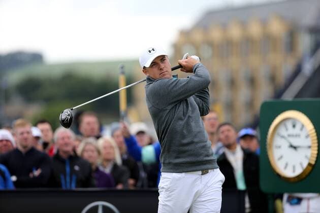 Jordan Spieth (USA), JULY 16, 2015 Jordan Spieth of the United States tees off on the 4th hole during the first round of the 144th British Open Championship at the Old Course, St Andrews in Fife, Scotland. NoxThirdxPartyxSales  (waha018028)