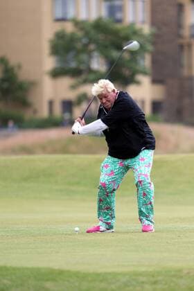 John Daly (USA), JULY 16, 2015 John Daly of the United States tees off on the 18th hole during the first round of the 144th British Open Championship at the Old Course, St Andrews in Fife, Scotland. NoxThirdxPartyxSales  (waha018068)