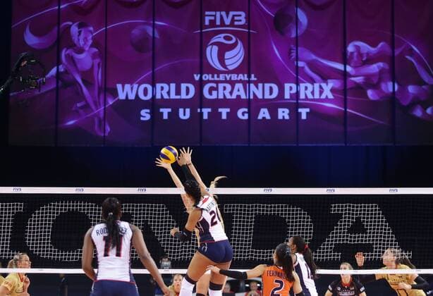 Stuttgart , Volleyball World Grand Prix Deutschland vs. Dominikanische Republik ,