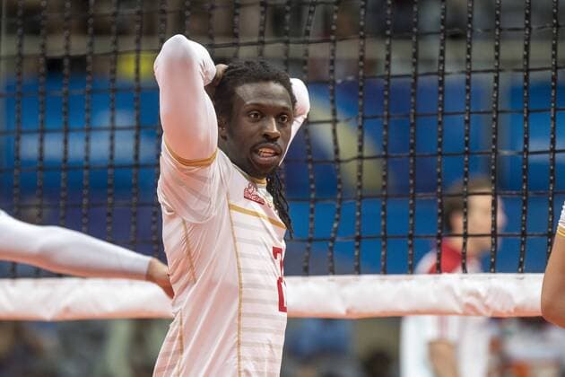 Volei Franca x Polonia RIO DE JANEIRO, Brazil - 18 07 2015: VOLLEYBALL FRANCE X POLAND - Sidibe during France-Poland for the semifinal of the World Volleyball League in Maracan?zinho. This game is part of the Rio2016 Olympic test event in Rio de Janeiro. (Photo: Celso Pupo FotoArena)  CelsoxPupo