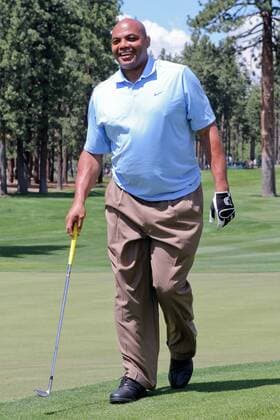 Jul 18, 2015 - South Lake Tahoe, California, U.S. - Using his club for a cane just a couple days away from surgery, NBA Basketball Herren USA star, CHARLES BARKLEY played in the American Century Championship Celebrity golf held at the Edgewood golf course on the shore of South Lake Tahoe. Golf 2015 - American Century Celebrity Championship - ZUMAa07_