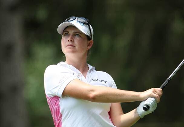 July 18, 2015 - Sylvania, Ohio, USA - Caroline Masson of Germany follows her shot at the 6th tee during the third round of the Marathon LPGA Golf Damen Classic golf tournament at Highland Meadows Golf Club in Sylvania, Ohio, Saturday, July 18, 2015. Marathon Classic  - ZUMAn230