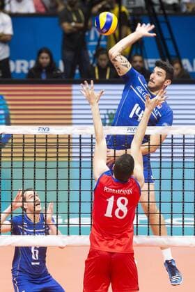 Volei Servia X Franca RIO DE JANEIRO, Brazil - 07 19 2015: VOLLEYBALL SERBIA X FRANCE - Le Goff and Padrascanin during Servia X France by the end of the World Volleyball League in Maracan?zinho Gymnasium. (Photo: Celso Pupo FotoArena)  CelsoxPupo
