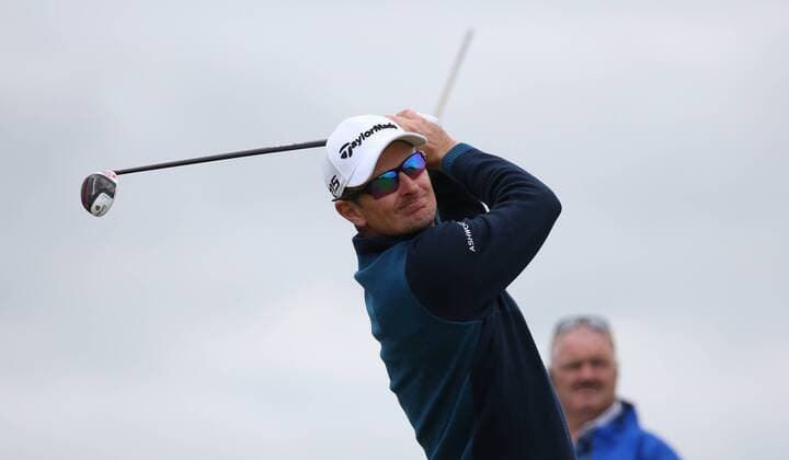 Great Britain s Justin Rose tees off on the eigth hole during the third round at the 144th Open Championship, St.Andrews on July 19 2015.  LON2015071920 HUGOxPHILPOTT