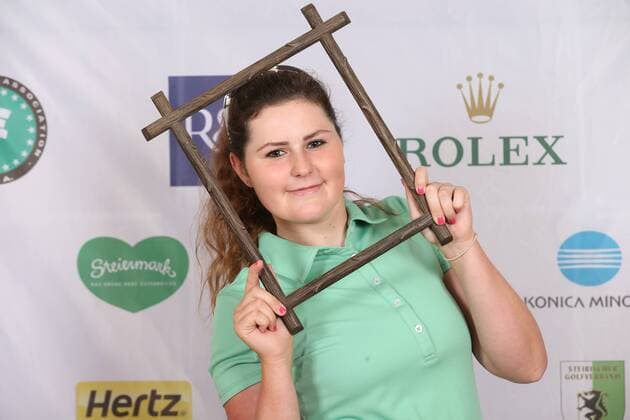 Aktuell Golf Damen, International European Ladies Amateur Championship - Fotoshooting GOLF - IELAC 2015, photo shoot FROHNLEITEN,AUSTRIA,20.JUL.15 - GOLF - EGA, European Golf Association, International European Ladies Amateur Championship, GC Murhof, photo shooting. Image shows Olivia Mehaffey (IRL). GEPAxpictures xChristianxWalgram