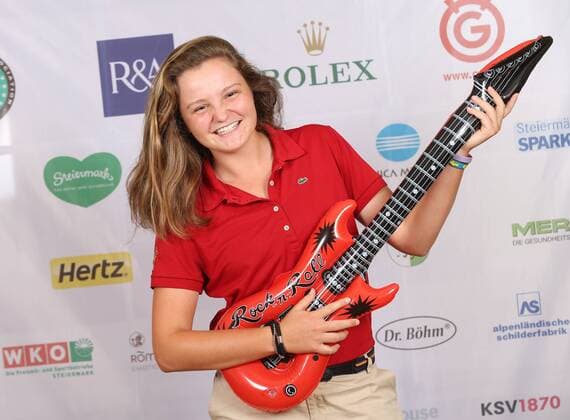 Aktuell Golf Damen, International European Ladies Amateur Championship - Fotoshooting GOLF - IELAC 2015, photo shoot FROHNLEITEN,AUSTRIA,20.JUL.15 - GOLF - EGA, European Golf Association, International European Ladies Amateur Championship, GC Murhof, photo shooting. Image shows Fatima Fernandez (ESP). GEPAxpictures xChristianxWalgram
