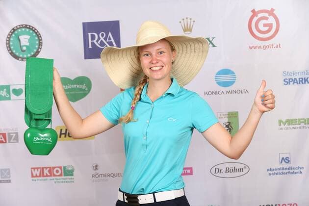 Aktuell Golf Damen, International European Ladies Amateur Championship - Fotoshooting GOLF - IELAC 2015, photo shoot FROHNLEITEN,AUSTRIA,20.JUL.15 - GOLF - EGA, European Golf Association, International European Ladies Amateur Championship, GC Murhof, photo shooting. Image shows Gabrielle MacDonald (SCO). GEPAxpictures xChristianxWalgram