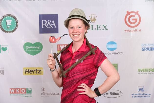 Aktuell Golf Damen, International European Ladies Amateur Championship - Fotoshooting GOLF - IELAC 2015, photo shoot FROHNLEITEN,AUSTRIA,20.JUL.15 - GOLF - EGA, European Golf Association, International European Ladies Amateur Championship, GC Murhof, photo shooting. Image shows Jessica Meek (SCO). GEPAxpictures xChristianxWalgram