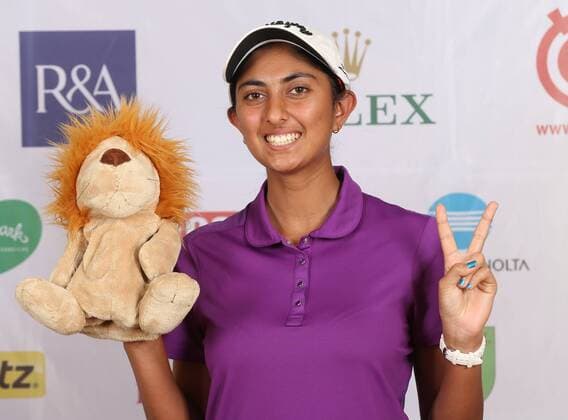 Aktuell Golf Damen, International European Ladies Amateur Championship - Fotoshooting GOLF - IELAC 2015, photo shoot FROHNLEITEN,AUSTRIA,20.JUL.15 - GOLF - EGA, European Golf Association, International European Ladies Amateur Championship, GC Murhof, photo shooting. Image shows Aditi Ashok (IND). GEPAxpictures xChristianxWalgram