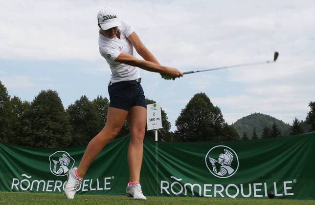 GOLF - IELAC 2015 FROHNLEITEN,AUSTRIA,20.JUL.15 - GOLF - EGA, European Golf Association, International European Ladies Amateur Championship, GC Murhof, practice day. Image shows Leonie Bettel (AUT). GEPAxpictures xAndreasxPranter