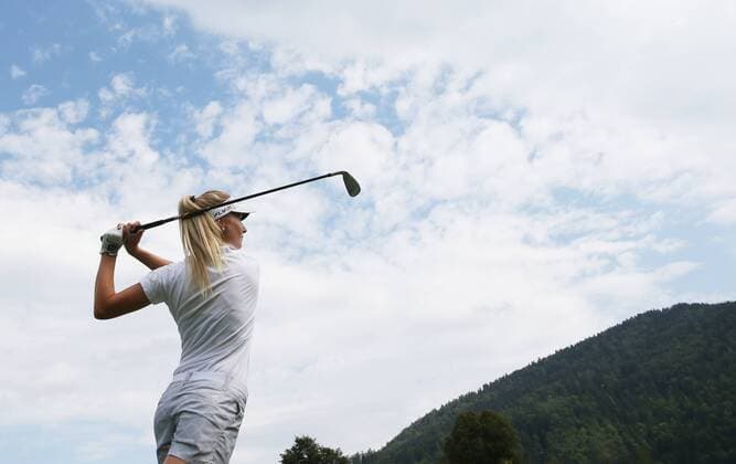 GOLF - IELAC 2015 FROHNLEITEN,AUSTRIA,20.JUL.15 - GOLF - EGA, European Golf Association, International European Ladies Amateur Championship, GC Murhof, practice day. Image shows Ines Fendt (AUT). GEPAxpictures xAndreasxPranter