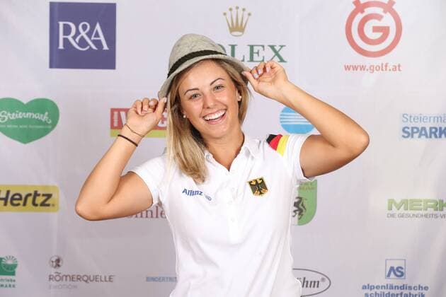 Aktuell Golf Damen, International European Ladies Amateur Championship - Fotoshooting GOLF - IELAC 2015, photo shoot FROHNLEITEN,AUSTRIA,20.JUL.15 - GOLF - EGA, European Golf Association, International European Ladies Amateur Championship, GC Murhof, photo shooting. Image shows Lena Schaeffner (GER). GEPAxpictures xChristianxWalgram