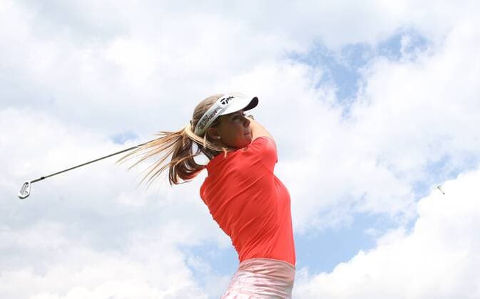 GOLF - IELAC 2015 FROHNLEITEN,AUSTRIA,20.JUL.15 - GOLF - EGA, European Golf Association, International European Ladies Amateur Championship, GC Murhof, practice day. Image shows Eva Gilly (FRA). GEPAxpictures xAndreasxPranter