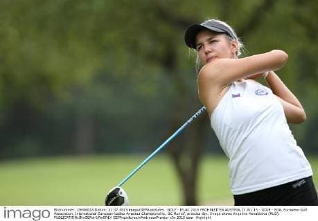 GOLF - IELAC 2015 FROHNLEITEN,AUSTRIA,21.JUL.15 - GOLF - EGA, European Golf Association, International European Ladies Amateur Championship, GC Murhof, practice day. Image shows Angelina Monakhova (RUS). GEPAxpictures xAndreasxPranter