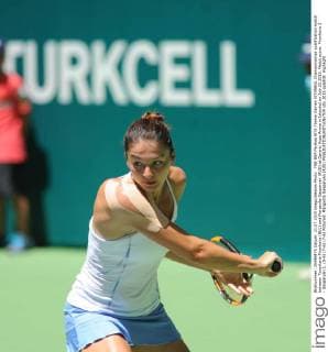 TEB BNP Paribas WTA Tennis Damen ISTANBUL Championships qualification match between Tsventana Pironkova (BUL) and Margarita Gasparyan (RUS) at Garanti Koza Arena in Istanbul on July 21 2015. Match score: Pironkova 2 - Gasparyan 1. (0-6) (7-6) (7-6) Pictured: Margarita Gasparyan (RUS) 