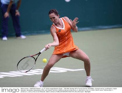 TEB BNP Paribas WTA Tennis Damen ISTANBUL Championships qualification match between Agnieszka Radwanska (POL) and Jelena Jankovic (SRB) at Garanti Koza Arena in Istanbul on July 21 2015. Match score: Radwanska 2 - Jankovic 1. (6-4) (3-6) (6-2) Pictured: Jelena Jankovic 