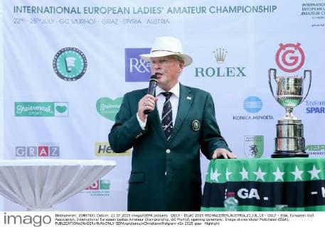 GOLF - IELAC 2015 FROHNLEITEN,AUSTRIA,21.JUL.15 - GOLF - EGA, European Golf Association, International European Ladies Amateur Championship, GC Murhof, opening ceremony. Image shows Victor Motchalov (EGA). GEPAxpictures xChristianxWalgram
