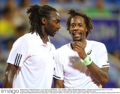 ATP_ doubles, Paterne Mamata Gael Monfils - Rameez Junaid Lukas Rosol 21.07.2015., Croatia, Umag - 26th Konzum Croatia Open Umag, doubles, Paterne Mamata Gael Monfils - Rameez Junaid Lukas Rosol.  JuricaxGaloic PIXSELL