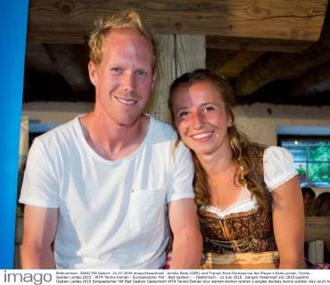 Annika Beck (GER) und Trainer Mark Derksen bei der Player s Party,privat, Tennis - Gastein Ladies 2015 - WTA Tennis Damen - Europaeischer Hof - Bad Gastein - - Oesterreich - 21 July 2015. Juergen Hasenkopf