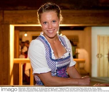 Laura Siegemund (GER) im Dirndl auf der Player s Party,privat, Tennis - Gastein Ladies 2015 - WTA Tennis Damen - Europaeischer Hof - Bad Gastein - - Oesterreich - 21 July 2015. Juergen Hasenkopf