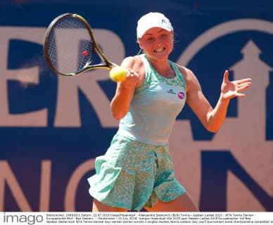 Aliaksandra Sasnovich (BLR) Tennis - Gastein Ladies 2015 - WTA Tennis Damen - Europaeischer Hof - Bad Gastein - - Oesterreich - 22 July 2015. Juergen Hasenkopf