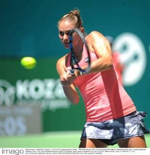 TEB BNP Paribas WTA Tennis Damen ISTANBUL Championships day 2 match between Roberta Vinci (ITA) and Alexandra Panova (RUS) at Garanti Koza Arena in Istanbul on July 22 2015. Match score: Vinci 2 - Panova 0. (7-6) (6-3) Pictured: Alexandra Panova (RUS) 