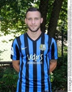 Mannschaftsshooting beim 1. FC Saarbrücken auf dem Trainingsplatz in Saarbrücken am Mittwoch (22.07.2015). Im Bild: Lukas Kiefer.