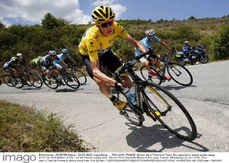- PRA LOUP, FRANCE: British Chris Froome of Team Sky pictured in action during stage 17 of the 2015 edition of the Tour de France cycling race, 161 km from Digne-les-Bains to Pra Loup, France, Wednesday 22 July 2015. This year s Tour de France is taking place from 4 to 26 July. YUZURUxSUNADA  x04668763x