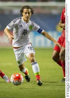 July 22, 2015 Atlanta, GA: 18 Mexico M Andres Guardado during the CONCACAF Gold Cup semifinal match between Mexico and Panama at the Georgia Dome in Atlanta, GA. Soccer 2015: Mexico vs Panama JUL 22 - ZUMAc04_