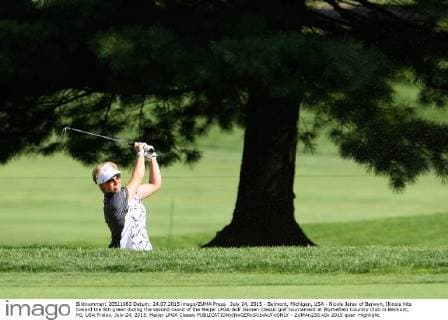 July 24, 2015 - Belmont, Michigan, USA - Nicole Jeray of Berwyn, Illinois hits toward the 8th green during the second round of the Meijer LPGA Golf Damen Classic golf tournament at Blythefield Country Club in Belmont, MI, USA Friday, July 24, 2015. Meijer LPGA Classic  - ZUMAn230