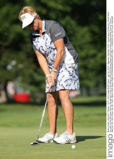 July 24, 2015 - Belmont, Michigan, USA - Nicole Jeray of Berwyn, Illinois sinks her putt on the 8th green during the second round of the Meijer LPGA Golf Damen Classic golf tournament at Blythefield Country Club in Belmont, MI, USA Friday, July 24, 2015. Meijer LPGA Classic  - ZUMAn230