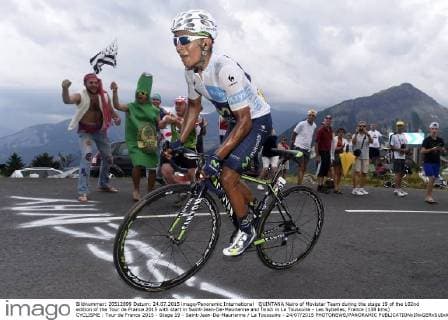 QUINTANA Nairo of Movistar Team during the stage 19 of the 102nd edition of the Tour de France 2015 with start in Saint-Jean-De-Maurienne and finish in La Toussuire - Les Sybelles, France (138 kms) CYCLISME : Tour de France 2015 - Stage 19 - Saint-Jean-De-Maurienne La Toussuire - 24 07 2015 PHOTONEWS PANORAMIC 