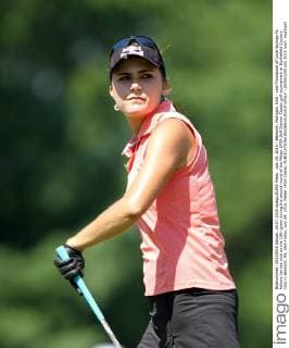 July 24, 2015 - Belmont, Michigan, USA - Lexi Thompson of Coral Springs FL follows her tee shot on the 16th green during the second round of the Meijer LPGA Golf Damen Classic golf tournament at Blythefield Country Club in Belmont, MI, USA Friday, July 24, 2015. Meijer LPGA Classic  - ZUMAn230