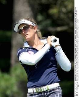 July 24, 2015 - Belmont, Michigan, USA - Giulia Sergas of Italy tees off on the 2nd hole during the second round of the Meijer LPGA Golf Damen Classic golf tournament at Blythefield Country Club in Belmont, MI, USA Friday, July 24, 2015. Meijer LPGA Classic  - ZUMAn230