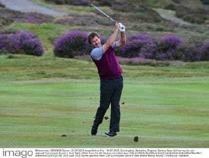 24.07.2015. Sunningdale, Berkshire, England. Seniors Open Golf during the rain delayed Tournament Round 2. Nick Faldo (ENG) from the 5th fairway xJonxBromleyx  ActionPlus11643225