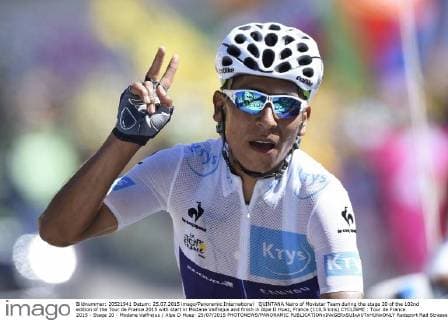 QUINTANA Nairo of Movistar Team during the stage 20 of the 102nd edition of the Tour de France 2015 with start in Modane Valfrejus and finish in Alpe D Huez, France (110,5 kms) CYCLISME : Tour de France 2015 - Stage 20 - Modane Valfrejus Alpe D Huez- 25 07 2015 PHOTONEWS PANORAMIC 