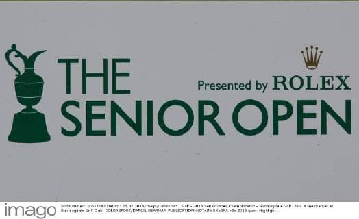 Golf - 2015 Senior Open Championship - Sunningdale Golf Club. A tee marker at Sunningdale Golf Club. COLORSPORT DANIEL BEARHAM 