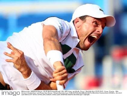 PXL_ATP Umag, semifinals, Sousa - Bautista Agut 25.07.2015., Umag, Croatia - 26th Konzum Croatia Open, semifinals, Joao Sousa - Roberto Bautista Agut.  SlavkoxMidzor PIXSELL
